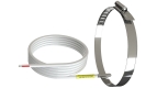 RTD SENSOR MOUNTED ON TUBE WITH SERFLEX BAND